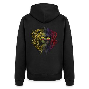 Ecuador - Unisex Premium Bio Zip Hoodie - Schwarz - Hinten - Nico (187cm)