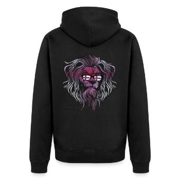 Färöer Inseln - Unisex Premium Bio Zip Hoodie - Schwarz - Hinten - Nico (187cm)