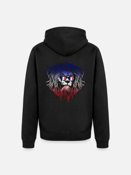 France - Unisex Premium Organic Zip Hoodie - black