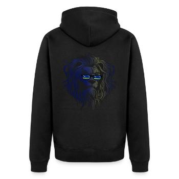 Curaçao - Unisex Premium Bio Zip Hoodie - Schwarz - Hinten - Nico (187cm)