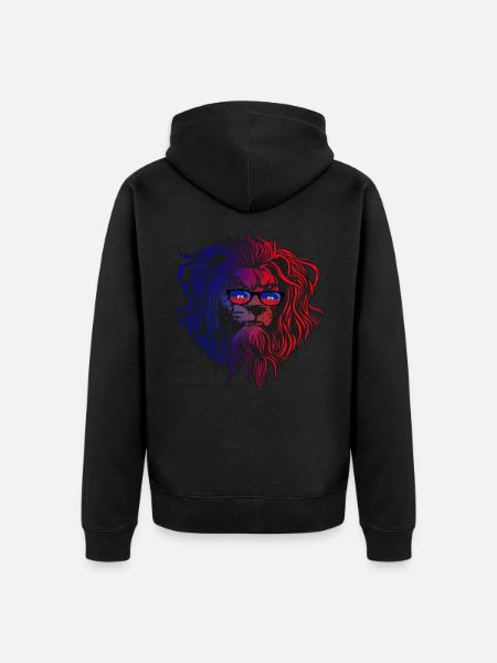 Haiti - Unisex Premium Organic Zip Hoodie - black