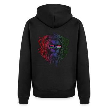 Gambie - Veste à capuche bio Premium Unisexe - noir - Dos - Nico (187cm)
