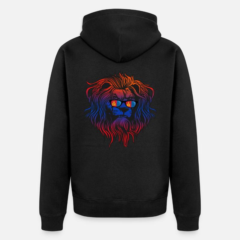 Mongolie - Veste à capuche bio Premium Unisexe - noir