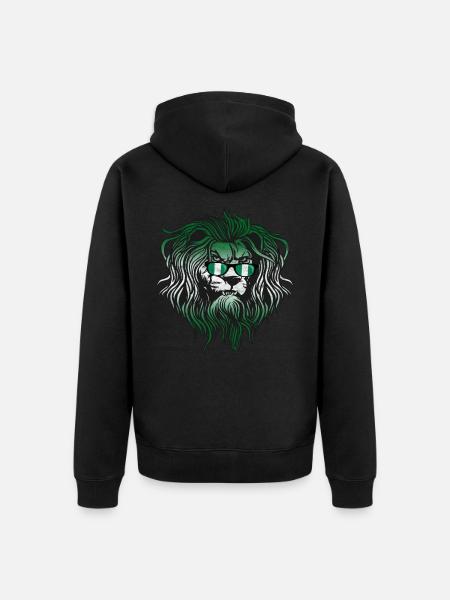 Nigeria - Unisex Premium Organic Zip Hoodie - black