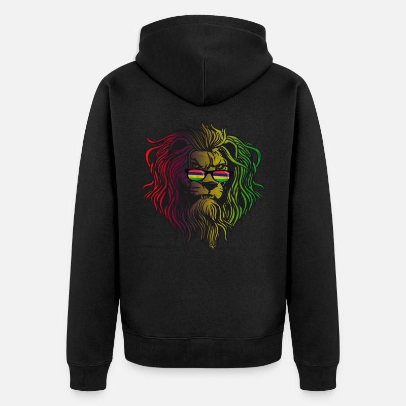 Mauritius - Unisex Premium Bio Zip Hoodie - Schwarz