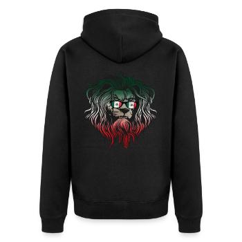 Mexiko - Unisex Premium Bio Zip Hoodie - Schwarz - Hinten - Nico (187cm)