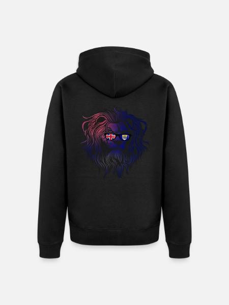 Saint Helena - Unisex Premium Organic Zip Hoodie - black