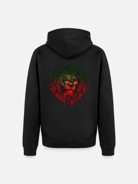 Portugal - Unisex Premium Organic Zip Hoodie - black