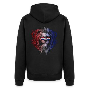Paraguay - Unisex Premium Organic Zip Hoodie - black - Back - Nico (187cm)