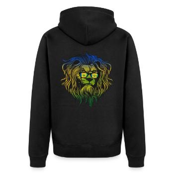 Saint Vincent and the Grenadines - Unisex Premium Organic Zip Hoodie - black - Back - Nico (187cm)