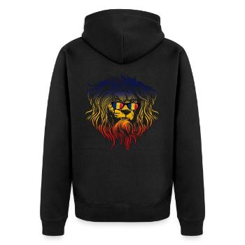 Roumanie - Veste à capuche bio Premium Unisexe - noir - Dos - Nico (187cm)