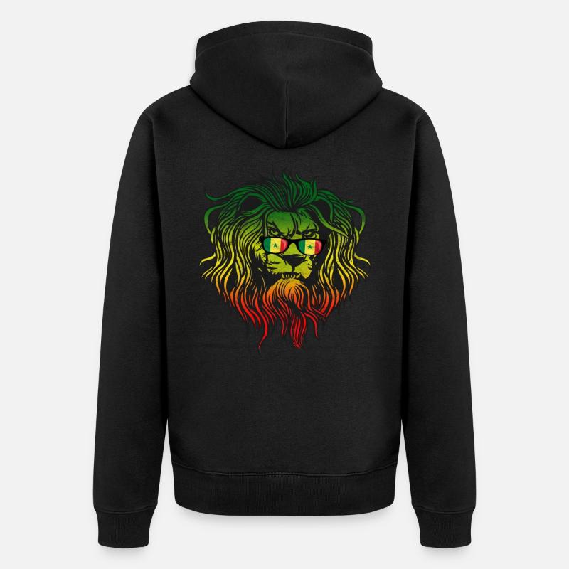 Sénégal - Veste à capuche bio Premium Unisexe - noir