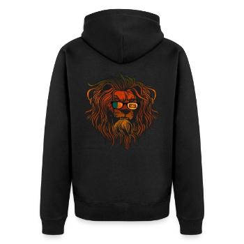 Sri Lanka - Unisex Premium Bio Zip Hoodie - Schwarz - Hinten - Nico (187cm)