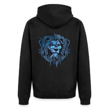 South Cameroon - Unisex Premium Organic Zip Hoodie - black - Back - Nico (187cm)