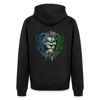 Ouzbékistan - Veste à capuche bio Premium Unisexe - noir - Dos - Nico (187cm)