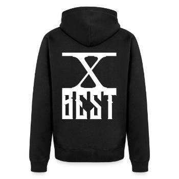 Meilleur - Veste à capuche bio Premium Unisexe - noir - Dos - Nico (187cm)