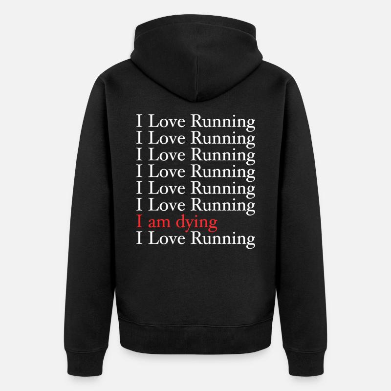I Love Running - Veste à capuche bio Premium Unisexe - noir