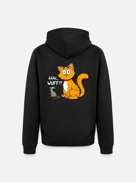 Ääh wuff - Unisex Premium Bio Zip Hoodie - Schwarz