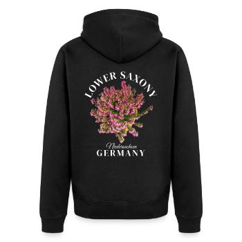 Basse-Saxe Allemagne Deutschland Niedersachsen - Veste à capuche bio Premium Unisexe - noir - Dos - Nico (187cm)
