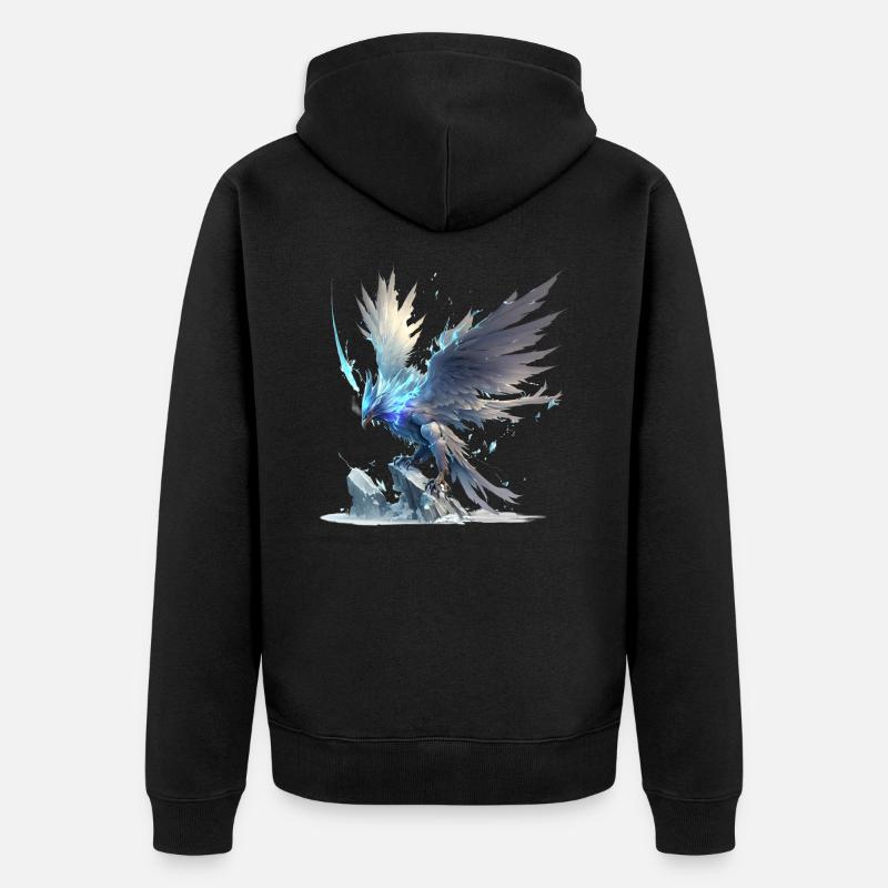 Eisphönix - Unisex Premium Bio Zip Hoodie - Schwarz