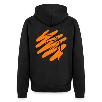 Conception abstraite du basketball - Veste à capuche bio Premium Unisexe - noir - Dos - Nico (187cm)