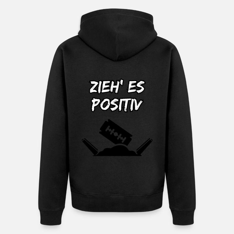 Dessinez-le positivement - Veste à capuche bio Premium Unisexe - noir