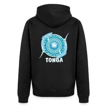 Tonga Blue Sharks - Veste à capuche bio Premium Unisexe - noir - Dos - Nico (187cm)