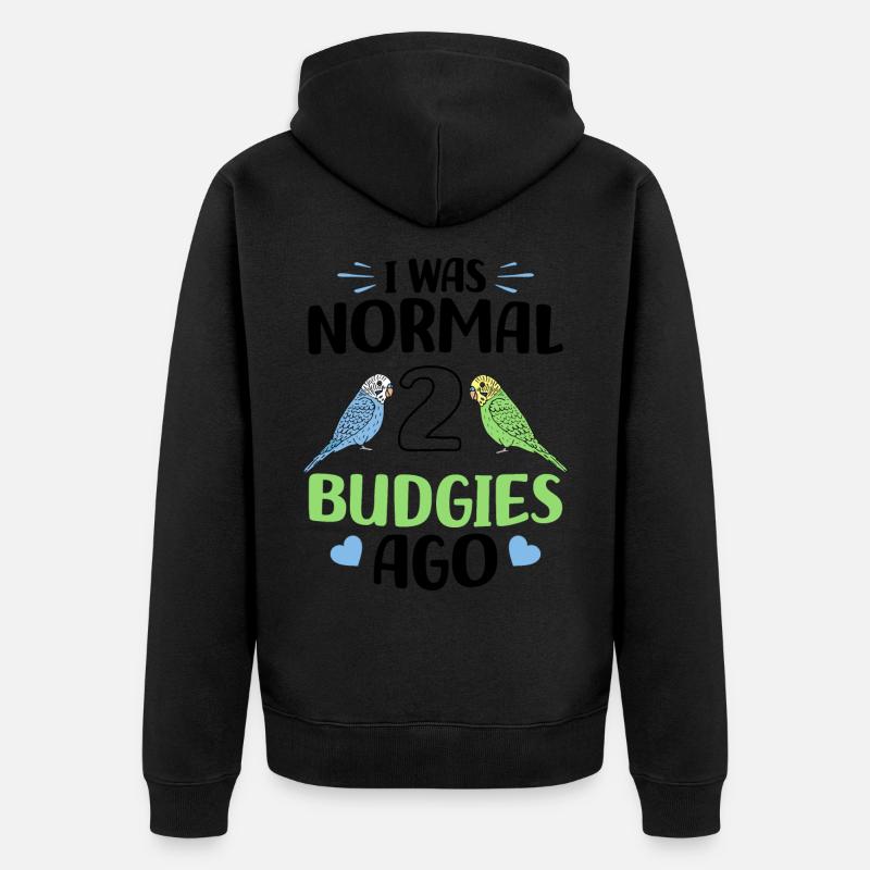 Perruche ondulée - Veste à capuche bio Premium Unisexe - noir