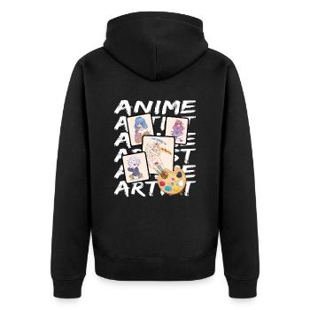 Artiste Anime Manga Künstler Japon Fan - Veste à capuche bio Premium Unisexe - noir - Dos - Nico (187cm)