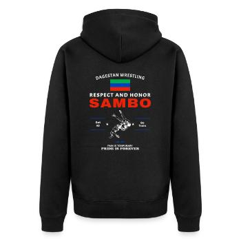 Sambo Fighter Daghestan Wrestling - Veste à capuche bio Premium Unisexe - noir - Dos - Nico (187cm)