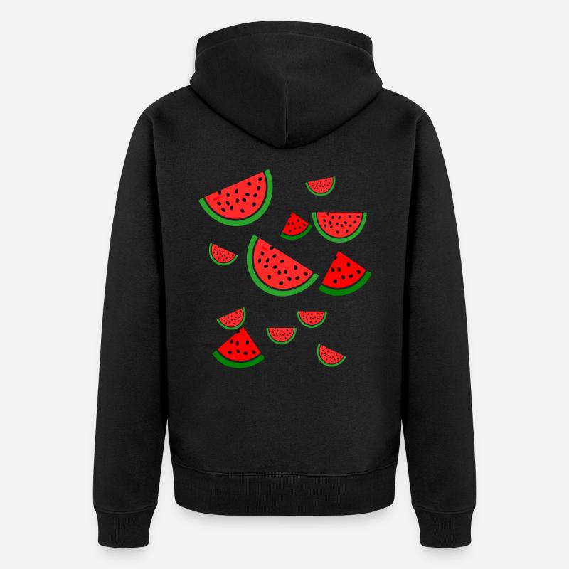 Melon pastèque - Veste à capuche bio Premium Unisexe - noir