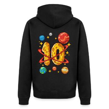 10 Anniversaire Astronaute de l’espace 10 ans - Veste à capuche bio Premium Unisexe - noir - Dos - Nico (187cm)