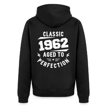 1962 Classic 1962 Cadeau Anniversaire 1962 Vintage - Veste à capuche bio Premium Unisexe - noir - Dos - Nico (187cm)