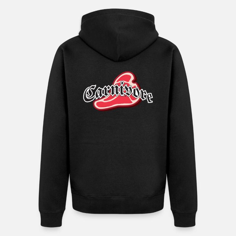 Carnivore - Fleischfresser - Beef - Steak - Unisex Premium Bio Zip Hoodie - Schwarz
