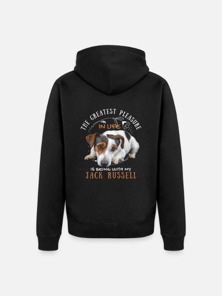 Süßer Jack-Russell-Spruch - Unisex Premium Bio Zip Hoodie - Schwarz