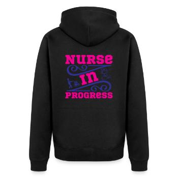 KRANKENSCHWESTER Infirmière en cours - Veste à capuche bio Premium Unisexe - noir - Dos - Nico (187cm)