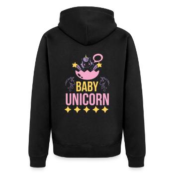 Bébé Einhorn Licorne - Veste à capuche bio Premium Unisexe - noir - Dos - Nico (187cm)