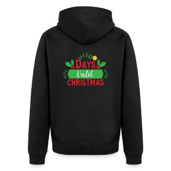Jours jusqu’à Noël Noël - Veste à capuche bio Premium Unisexe - noir - Dos - Nico (187cm)