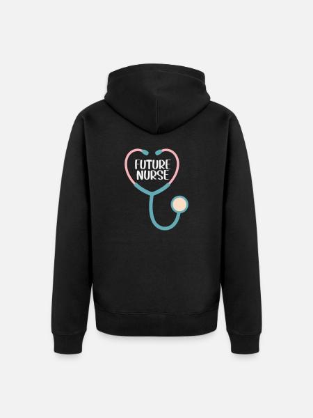 Future Nurse - Unisex Premium Organic Zip Hoodie - black