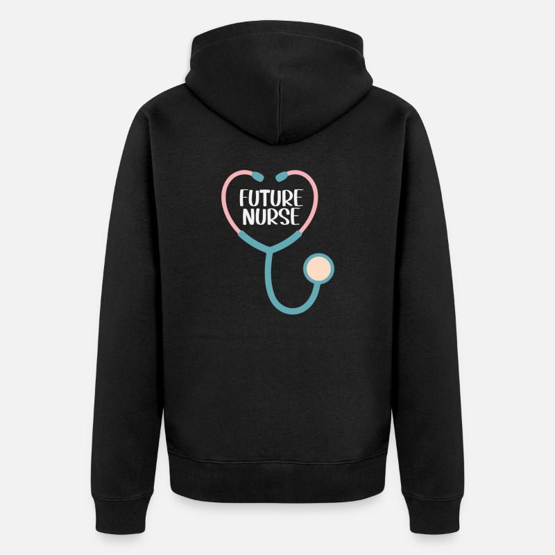 Future infirmière - Veste à capuche bio Premium Unisexe - noir