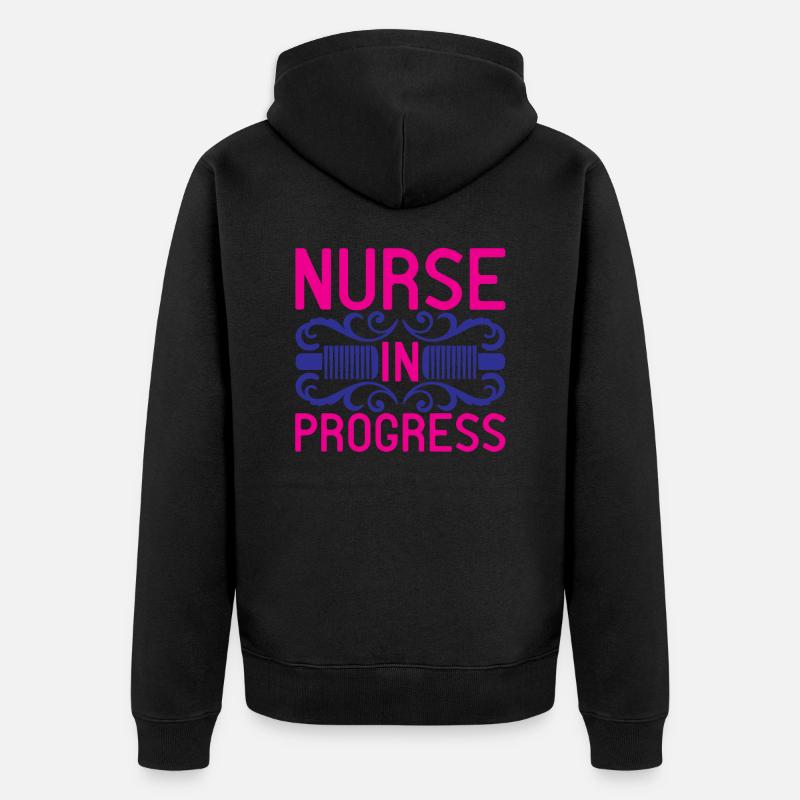 KRANKENSCHWESTER Pflegerin - Unisex Premium Bio Zip Hoodie - Schwarz