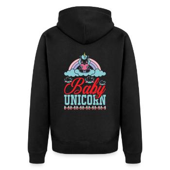 Bébé Einhorn Licorne - Veste à capuche bio Premium Unisexe - noir - Dos - Nico (187cm)
