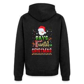 Jours jusqu’à Noël modèle norvégien - Veste à capuche bio Premium Unisexe - noir - Dos - Nico (187cm)