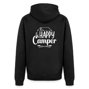 Happy Camper Camping - Veste à capuche bio Premium Unisexe - noir - Dos - Nico (187cm)