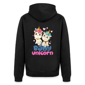 Bébé Einhorn Licorne - Veste à capuche bio Premium Unisexe - noir - Dos - Nico (187cm)