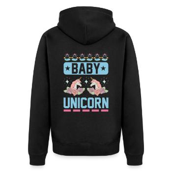 Bébé Einhorn Licorne - Veste à capuche bio Premium Unisexe - noir - Dos - Nico (187cm)