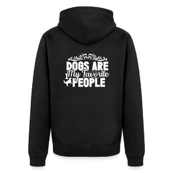 Les chiens sont mes personnes préférées - Veste à capuche bio Premium Unisexe - noir - Dos - Nico (187cm)
