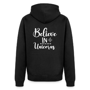 Croyance en la licorne Licorne - Veste à capuche bio Premium Unisexe - noir - Dos - Nico (187cm)