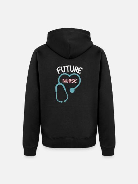 Future Nurse - Unisex Premium Organic Zip Hoodie - black