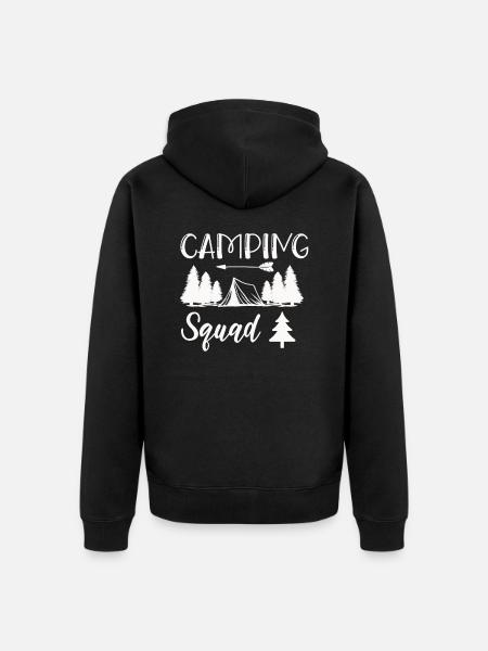 Camping Kader Wandershirt - Unisex Premium Bio Zip Hoodie - Schwarz
